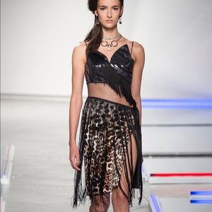 Rodarte SS14 Runway Cheetah Print Fringe Dress